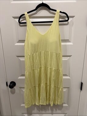 Soma Upfrd Pale Yellow V‑Neck Tank